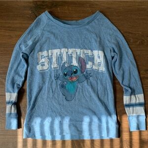 Disney Stitch Varsity Sweatshirt Long Sleeve